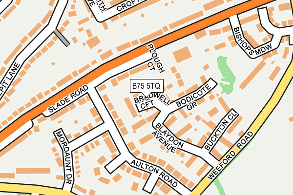 B75 5TQ map - OS OpenMap – Local (Ordnance Survey)