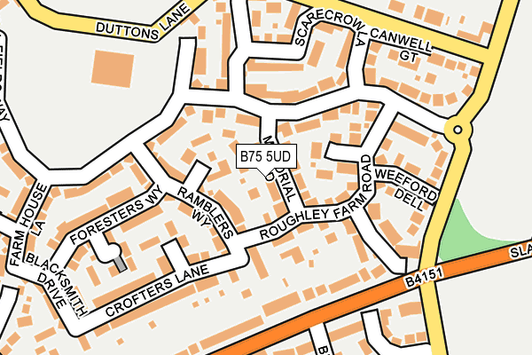 B75 5UD map - OS OpenMap – Local (Ordnance Survey)