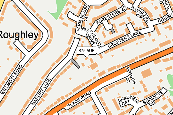 B75 5UE map - OS OpenMap – Local (Ordnance Survey)
