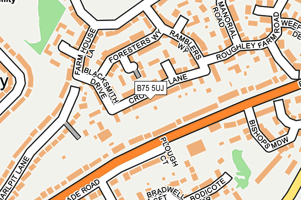 B75 5UJ map - OS OpenMap – Local (Ordnance Survey)