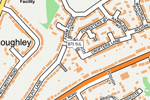 B75 5UL map - OS OpenMap – Local (Ordnance Survey)
