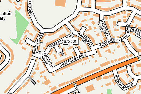 B75 5UN map - OS OpenMap – Local (Ordnance Survey)