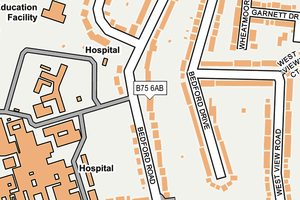 B75 6AB map - OS OpenMap – Local (Ordnance Survey)