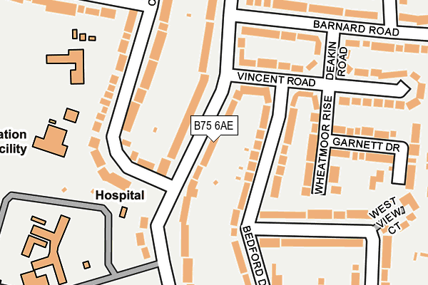 B75 6AE map - OS OpenMap – Local (Ordnance Survey)