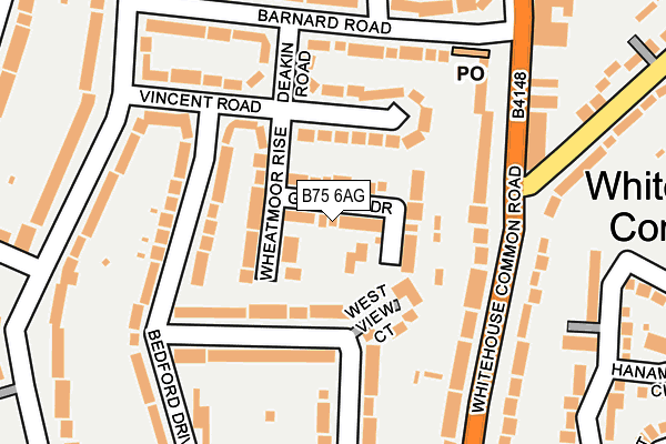 B75 6AG map - OS OpenMap – Local (Ordnance Survey)