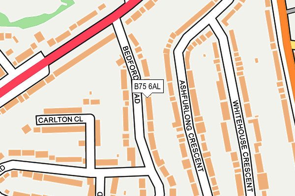 B75 6AL map - OS OpenMap – Local (Ordnance Survey)