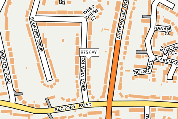 B75 6AY map - OS OpenMap – Local (Ordnance Survey)