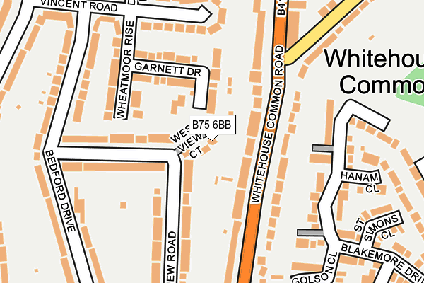 B75 6BB map - OS OpenMap – Local (Ordnance Survey)