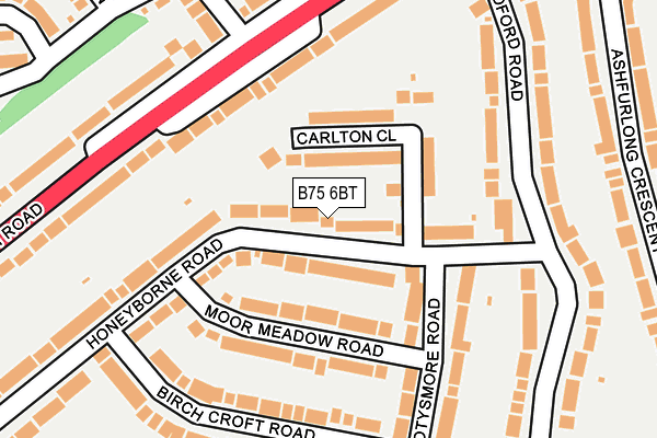 B75 6BT map - OS OpenMap – Local (Ordnance Survey)