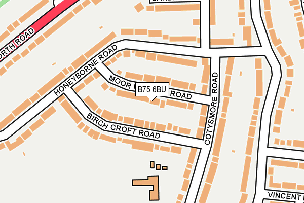 B75 6BU map - OS OpenMap – Local (Ordnance Survey)