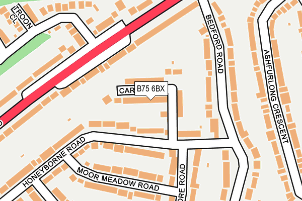 B75 6BX map - OS OpenMap – Local (Ordnance Survey)