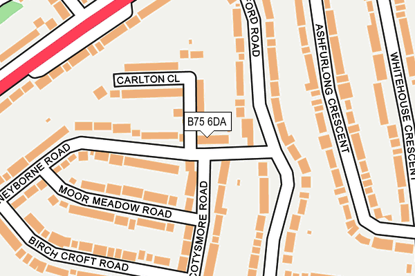 B75 6DA map - OS OpenMap – Local (Ordnance Survey)