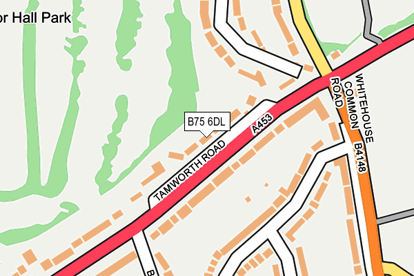 B75 6DL map - OS OpenMap – Local (Ordnance Survey)