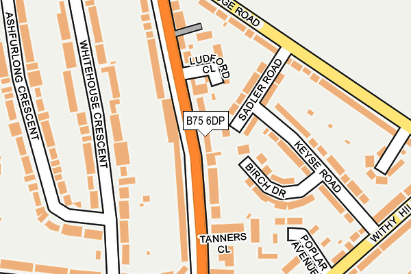 B75 6DP map - OS OpenMap – Local (Ordnance Survey)
