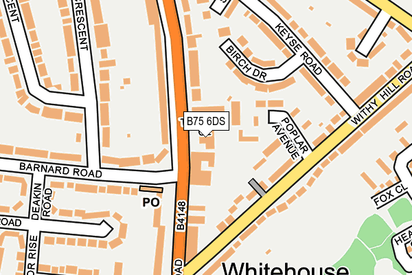 B75 6DS map - OS OpenMap – Local (Ordnance Survey)