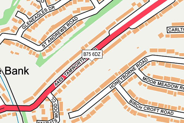 B75 6DZ map - OS OpenMap – Local (Ordnance Survey)