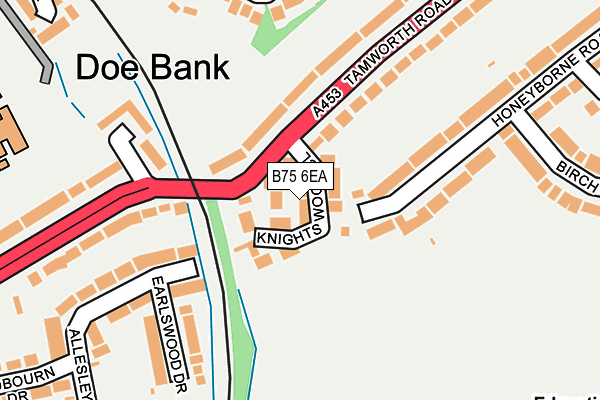 B75 6EA map - OS OpenMap – Local (Ordnance Survey)