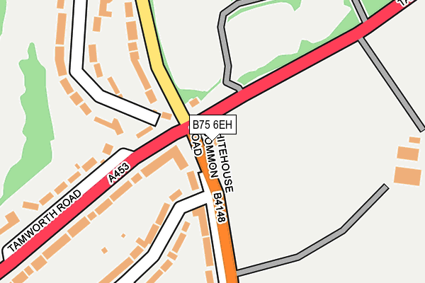 B75 6EH map - OS OpenMap – Local (Ordnance Survey)