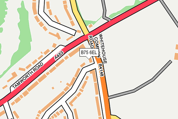 B75 6EL map - OS OpenMap – Local (Ordnance Survey)