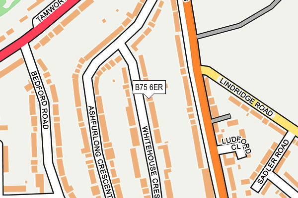 B75 6ER map - OS OpenMap – Local (Ordnance Survey)