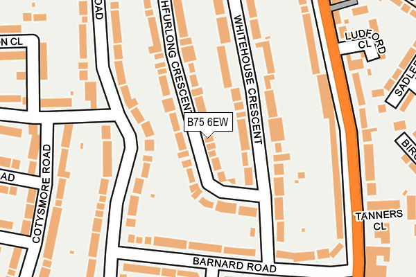 B75 6EW map - OS OpenMap – Local (Ordnance Survey)