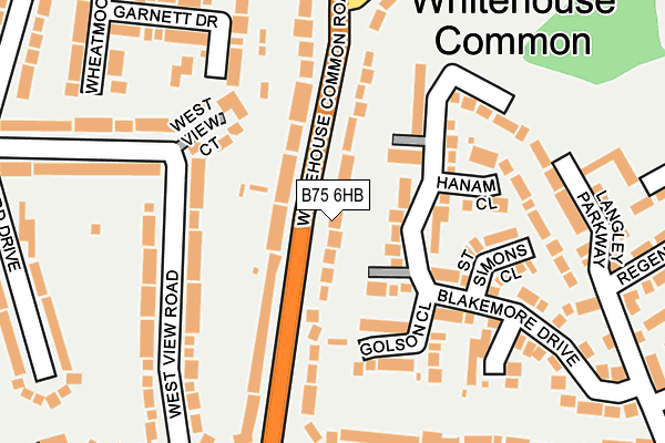 B75 6HB map - OS OpenMap – Local (Ordnance Survey)