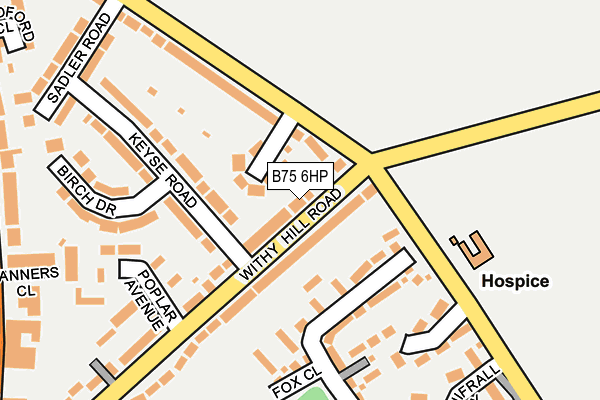 B75 6HP map - OS OpenMap – Local (Ordnance Survey)