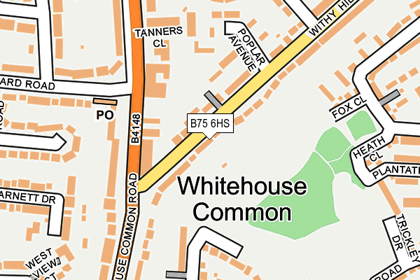 B75 6HS map - OS OpenMap – Local (Ordnance Survey)