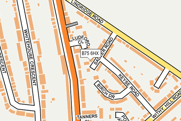 B75 6HX map - OS OpenMap – Local (Ordnance Survey)
