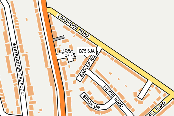 B75 6JA map - OS OpenMap – Local (Ordnance Survey)