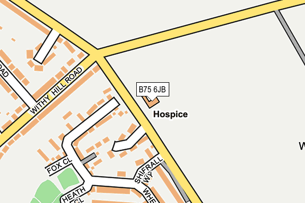 B75 6JB map - OS OpenMap – Local (Ordnance Survey)