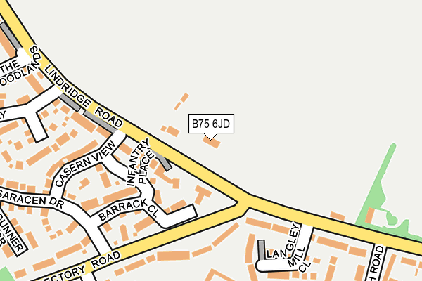 B75 6JD map - OS OpenMap – Local (Ordnance Survey)