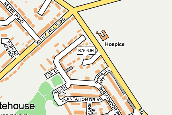 B75 6JH map - OS OpenMap – Local (Ordnance Survey)