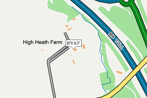 B75 6JT map - OS OpenMap – Local (Ordnance Survey)