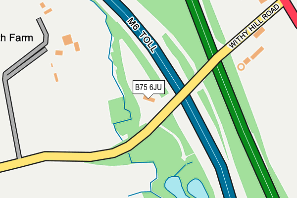 B75 6JU map - OS OpenMap – Local (Ordnance Survey)
