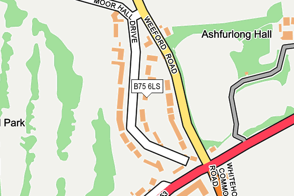 B75 6LS map - OS OpenMap – Local (Ordnance Survey)