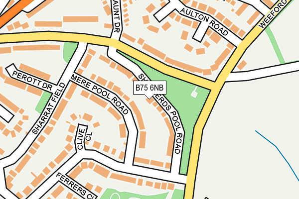 B75 6NB map - OS OpenMap – Local (Ordnance Survey)