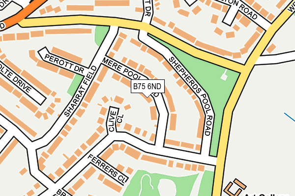 B75 6ND map - OS OpenMap – Local (Ordnance Survey)