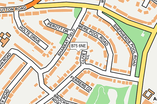 B75 6NE map - OS OpenMap – Local (Ordnance Survey)