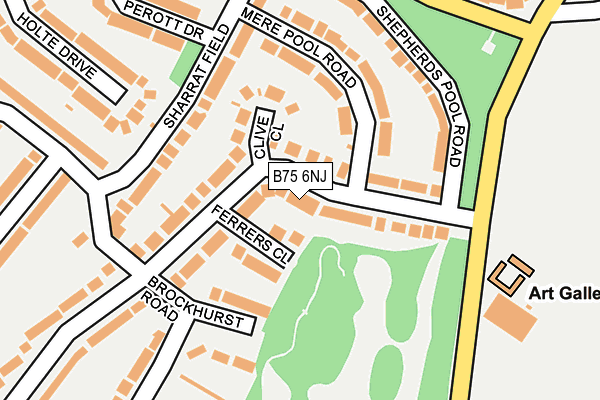 B75 6NJ map - OS OpenMap – Local (Ordnance Survey)