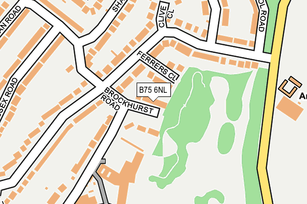 B75 6NL map - OS OpenMap – Local (Ordnance Survey)
