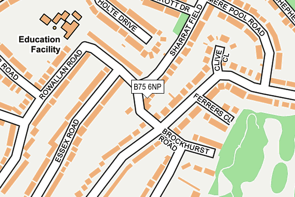 B75 6NP map - OS OpenMap – Local (Ordnance Survey)