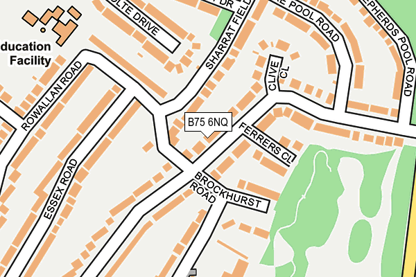 B75 6NQ map - OS OpenMap – Local (Ordnance Survey)