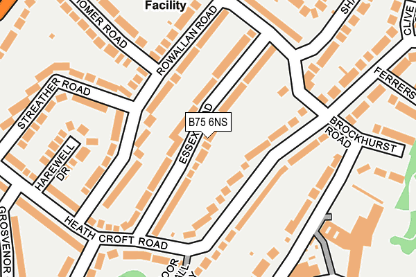 B75 6NS map - OS OpenMap – Local (Ordnance Survey)