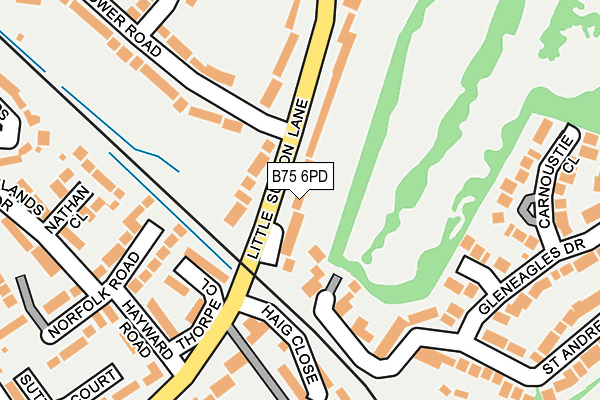 B75 6PD map - OS OpenMap – Local (Ordnance Survey)