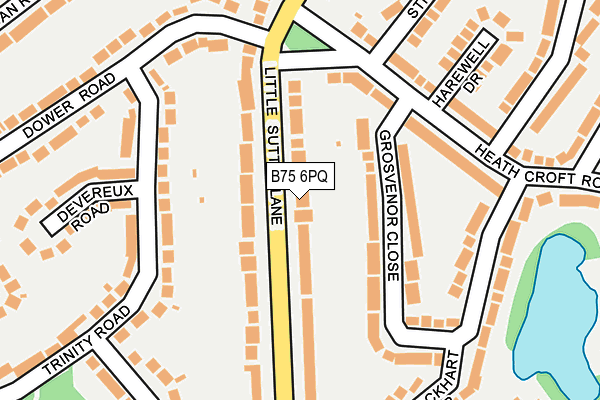 B75 6PQ map - OS OpenMap – Local (Ordnance Survey)