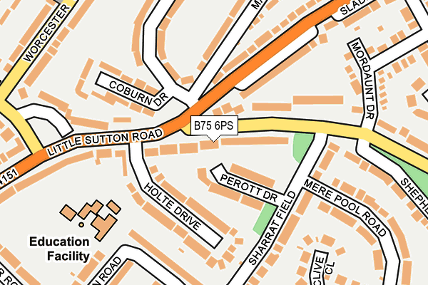 B75 6PS map - OS OpenMap – Local (Ordnance Survey)