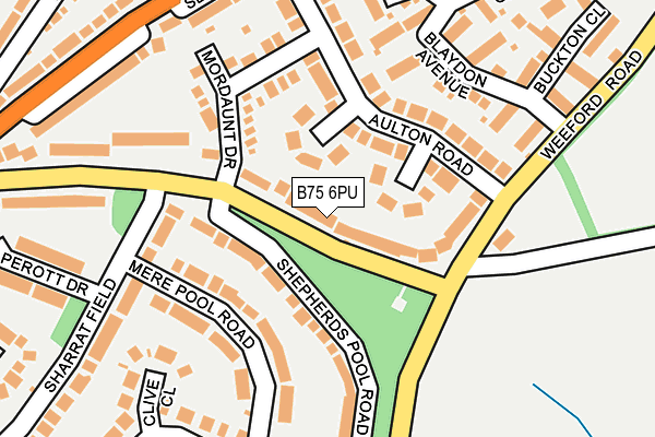 B75 6PU map - OS OpenMap – Local (Ordnance Survey)