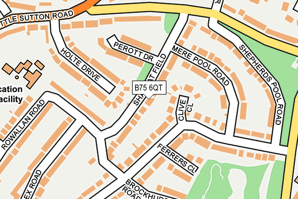 B75 6QT map - OS OpenMap – Local (Ordnance Survey)
