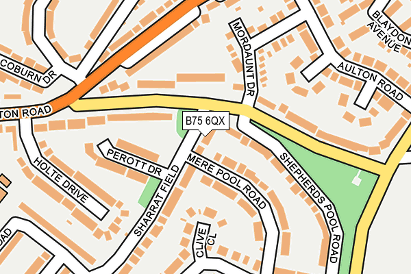 B75 6QX map - OS OpenMap – Local (Ordnance Survey)